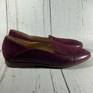 Dansko Lace Wine Leather Slip On Loafers Shoes Womens Size EU 39 US 8.5
